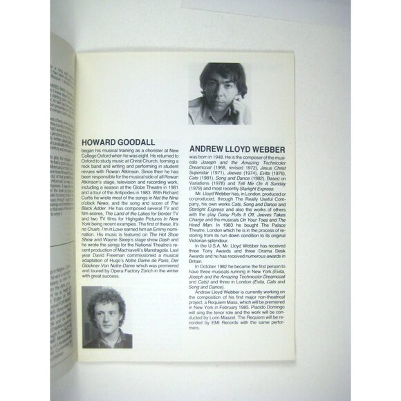 Hired Man Program Andrew Lloyd Webber Melvyn Bragg Goodall Astoria Theatre 1984 - Picture 5 of 8